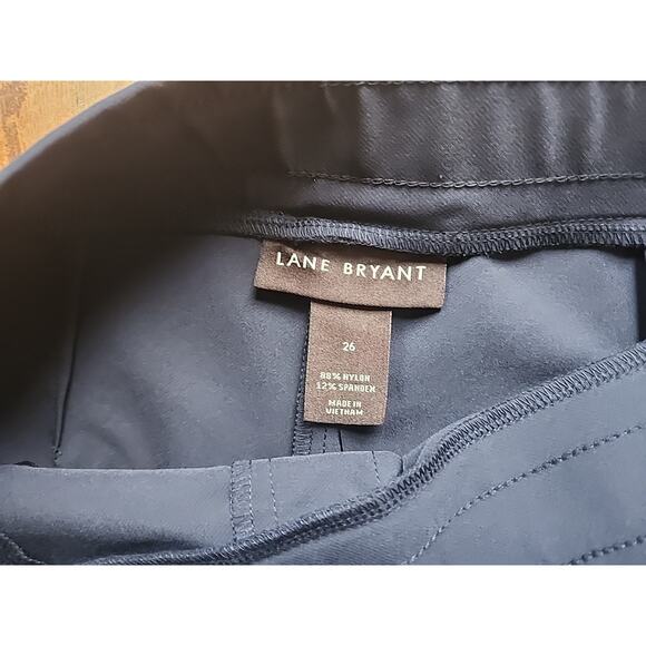 NWT Lane Bryant On The Go Straight Leg Mid Rise Blue Slacks Size 26 - Picture 6 of 6